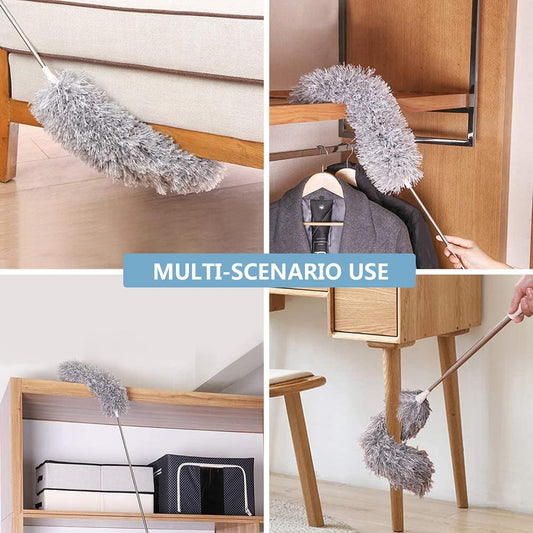 Microfiber Duster with Extension Pole Stainless Steel 30 to 100 with Bendable Head Extendable