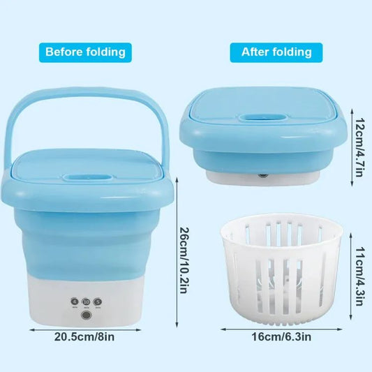 Portable Mini Folding Washing Machine & Dryer